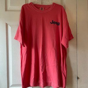 Pink Jeep Comfort Colors Short Sleeve Tshirt - Size Large